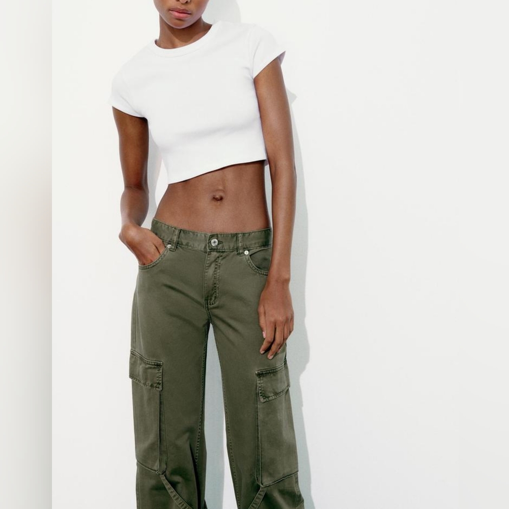 Zara Fitted Crop Tshirt NWT